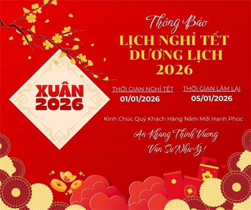 THÔNG BÁO NGHỈ TẾT DƯƠNG LỊCH 2026